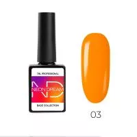 Цветная база TNL Neon dream base №03 - апельсиновый мед (10 мл.)