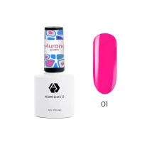 Гель-лак Murano №01 розовый витражный, ADRICOCO, 8 мл