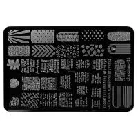 Трафарет для стемпинга металлический, 9,5x14,5см IRISK NEW (035 Chaomao 21)