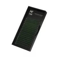 Цветные ресницы MAK (Natural Green) МИКС (16 линий)