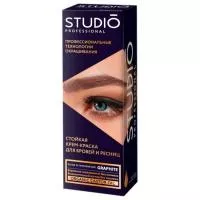 Studio professional стойкая краска для бровей и ресниц Графит (Grey) 50/30 мл
