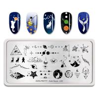 Born Pretty, Пластина для стемпинга 12*6 см 45903 BP-L001 Outer space, 1 шт